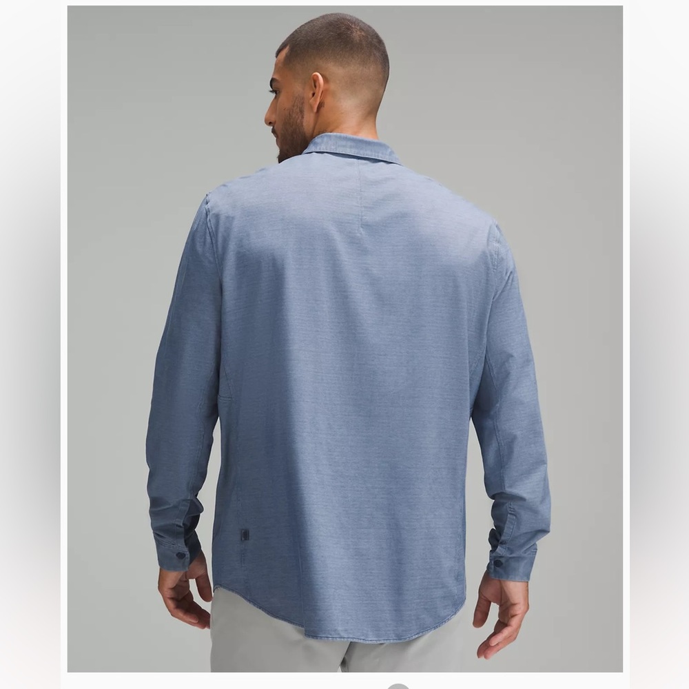 lululemon athletica Men's Yellow Button-Down Shirt - Picture 10 of 11